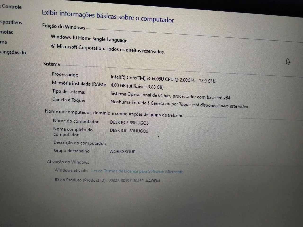 Notebook Lenovo Core i3 6°Geração - Foto 3