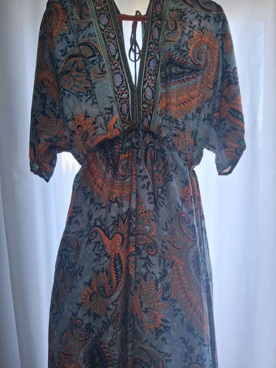 Vestido de Seda Colorido - Foto 4