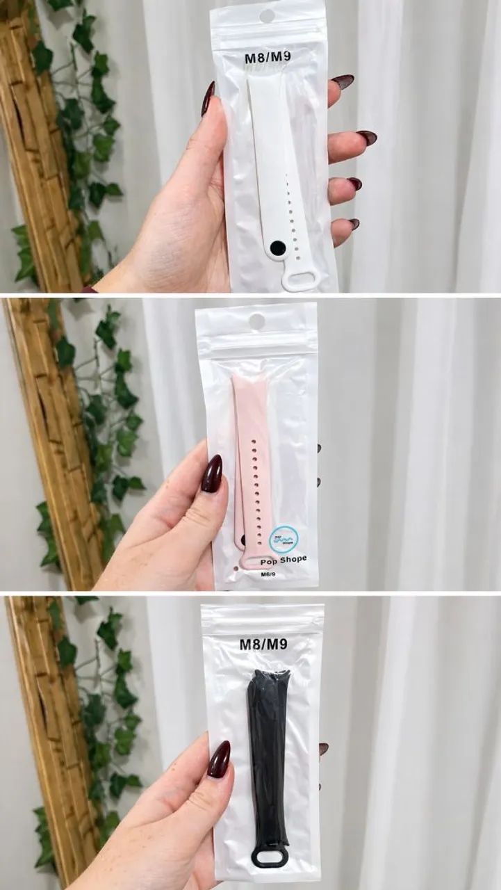 Kit com 3 Pulseiras de Silicone para Smartband Mi Band 9 ?