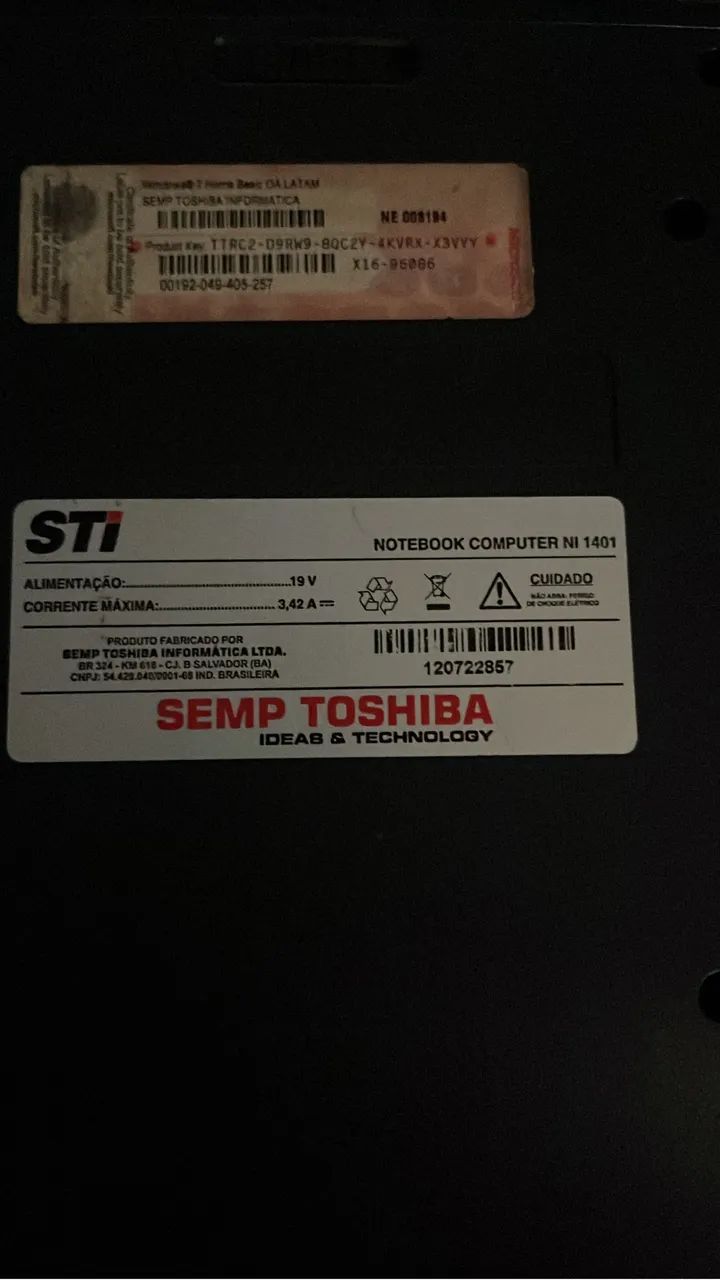 Notebook Computer Semp Toshiba NI 1401. - Foto 2