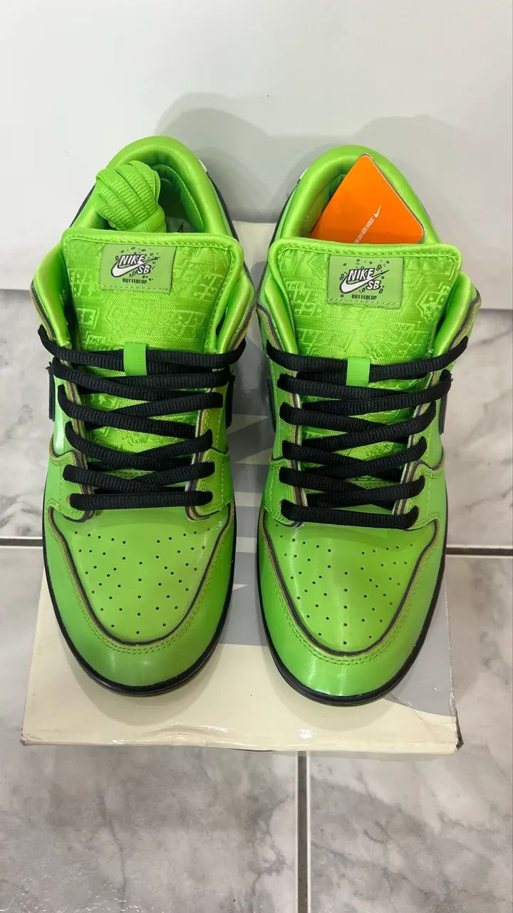 Tênis Nike Dunk Sb Power Puff Green - Foto 2