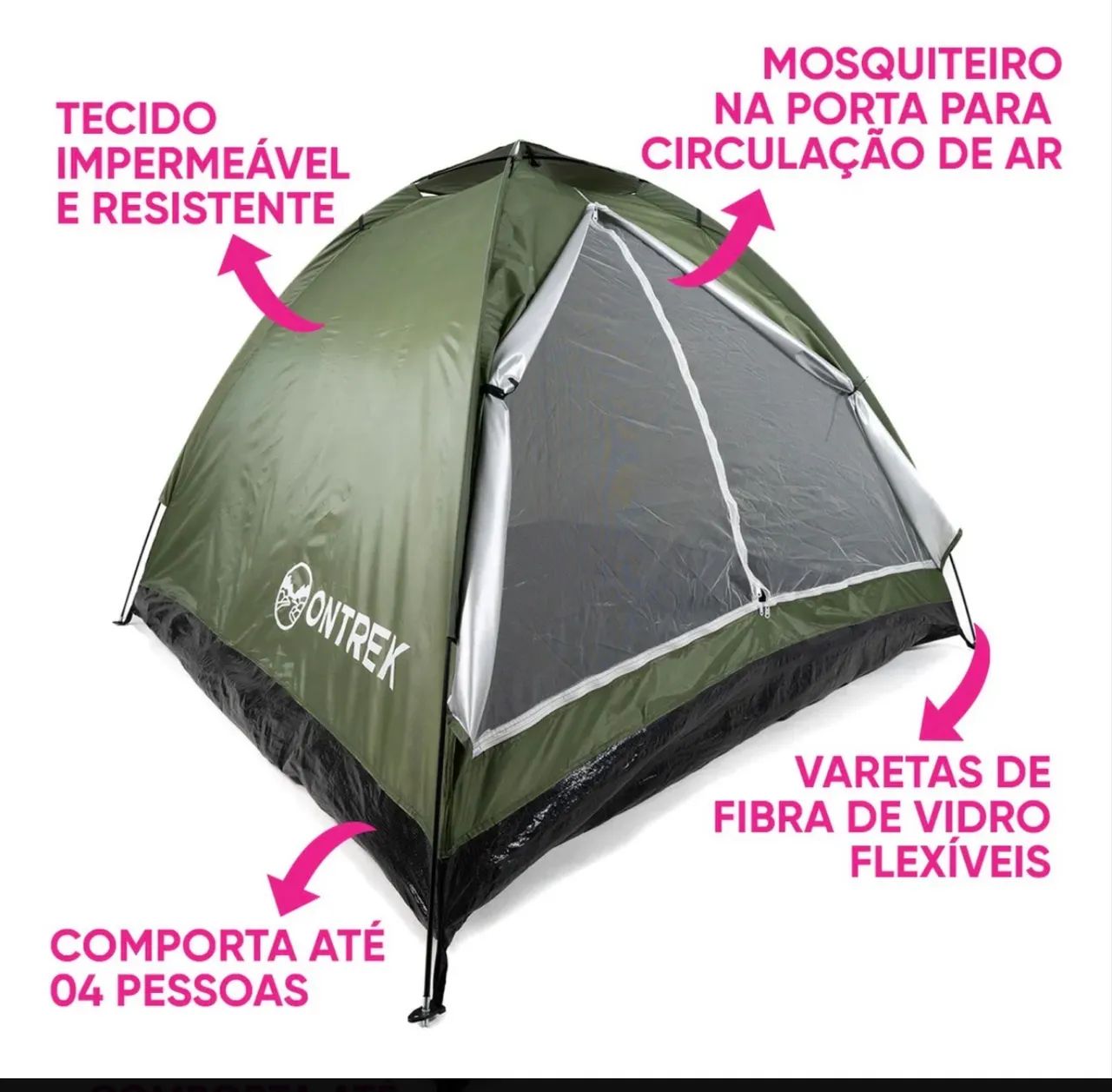 Barraca verde 4 pessoas - Foto 3