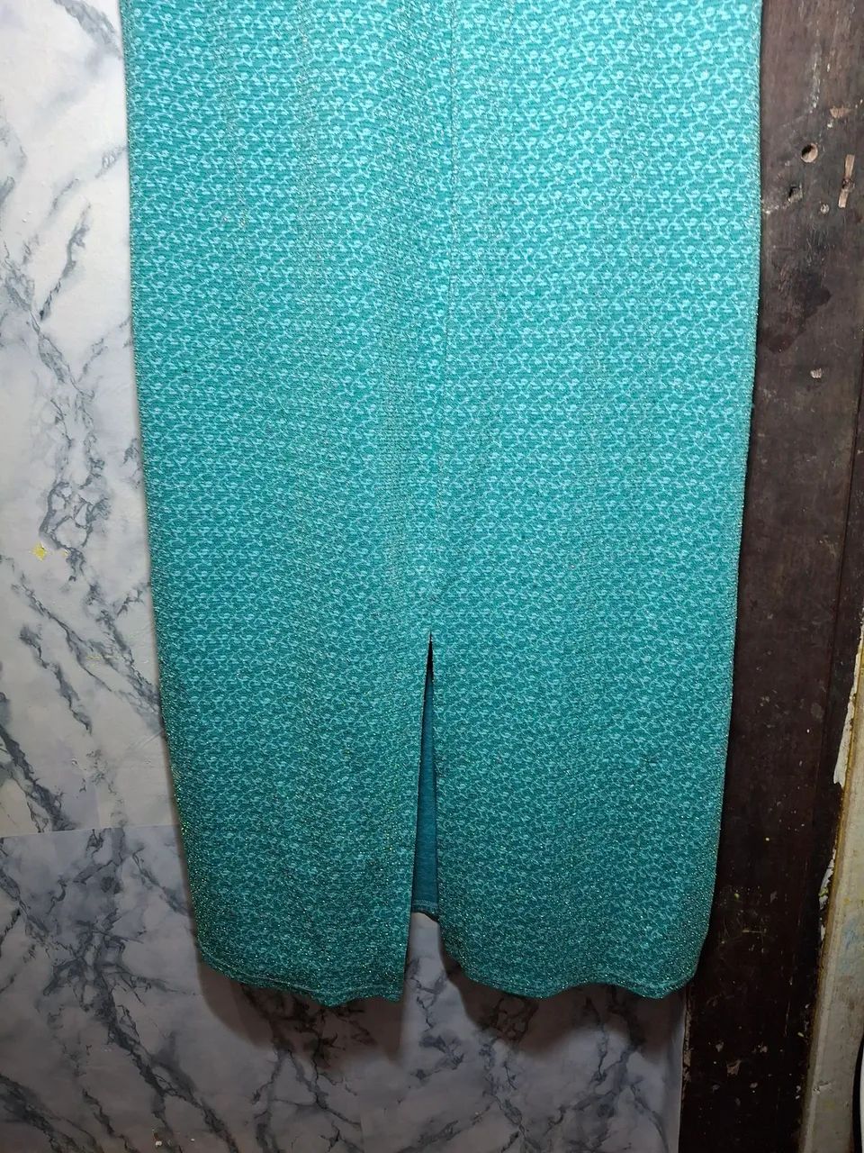 Vestido azul turquesa com brilho - Foto 3