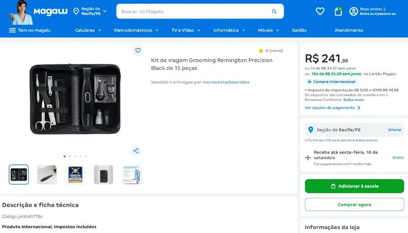 Kit de Viagem Importado EUA - Barba  - Foto 4