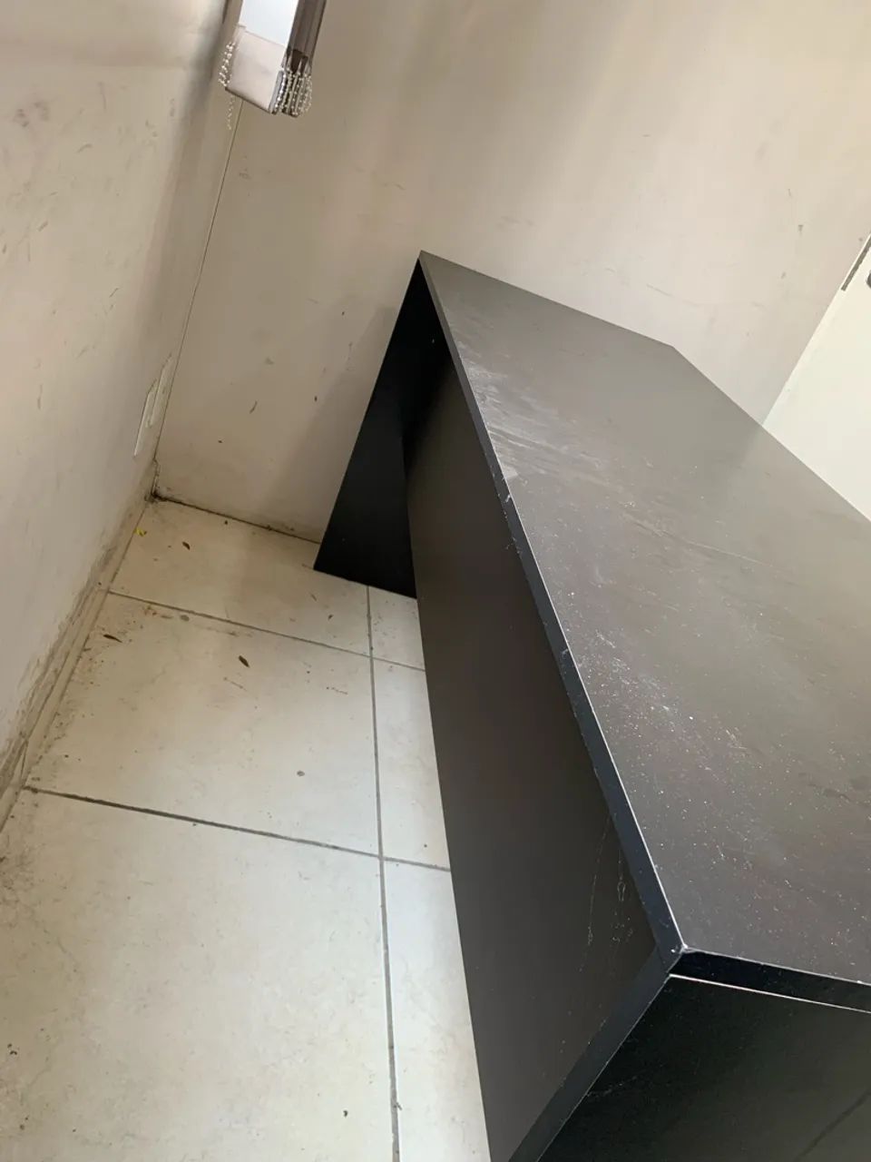 mesa escritório preta madeira - Foto 3