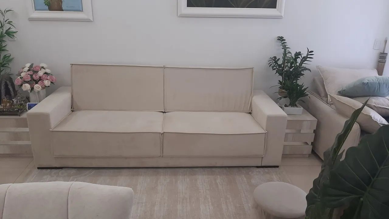 SOFÁ 4 LUGARES SEMI NOVO - Foto 4