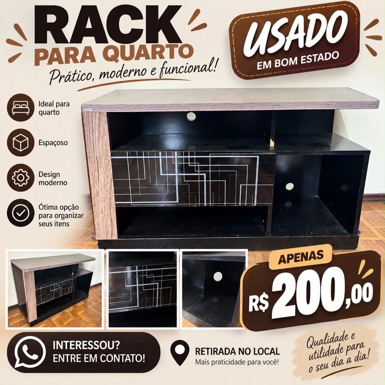 Rack para quarto 