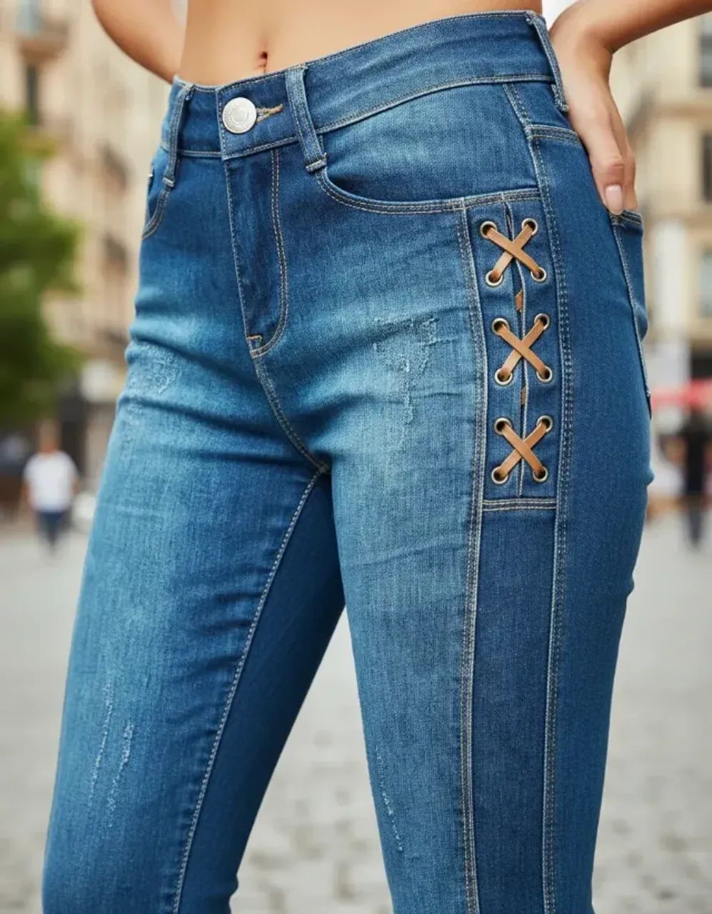 Calça jeans dona scott algodão com elastano - Foto 2