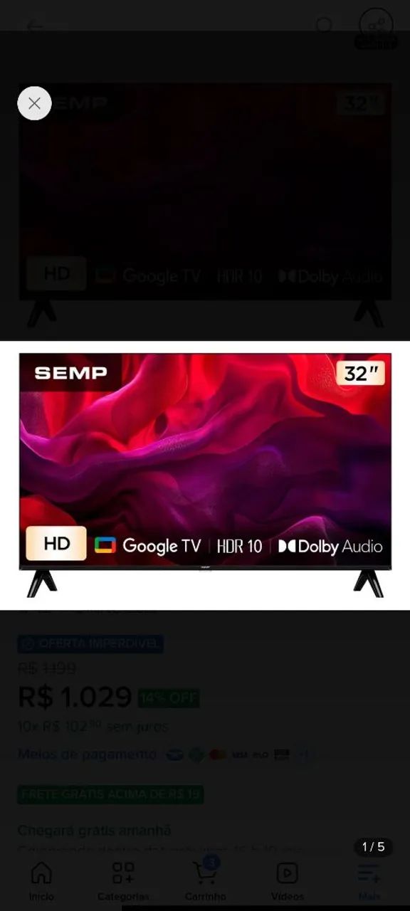 Tv smart 32 polegadas 