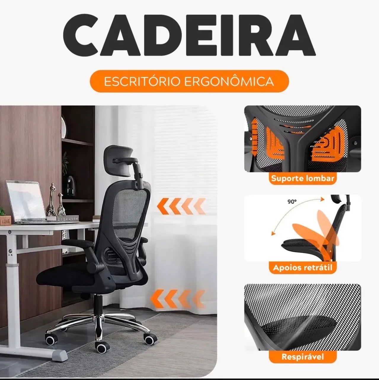 Vendo cadeira de escritório  - Foto 2
