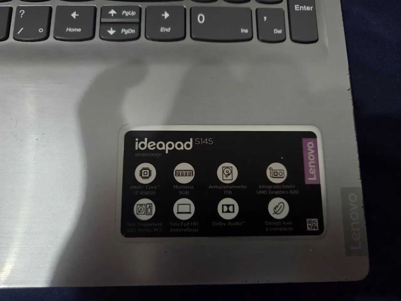 Notebook Lenovo Ideapad S145 Intel Core i7 8gb com SSD XPG  - Foto 3