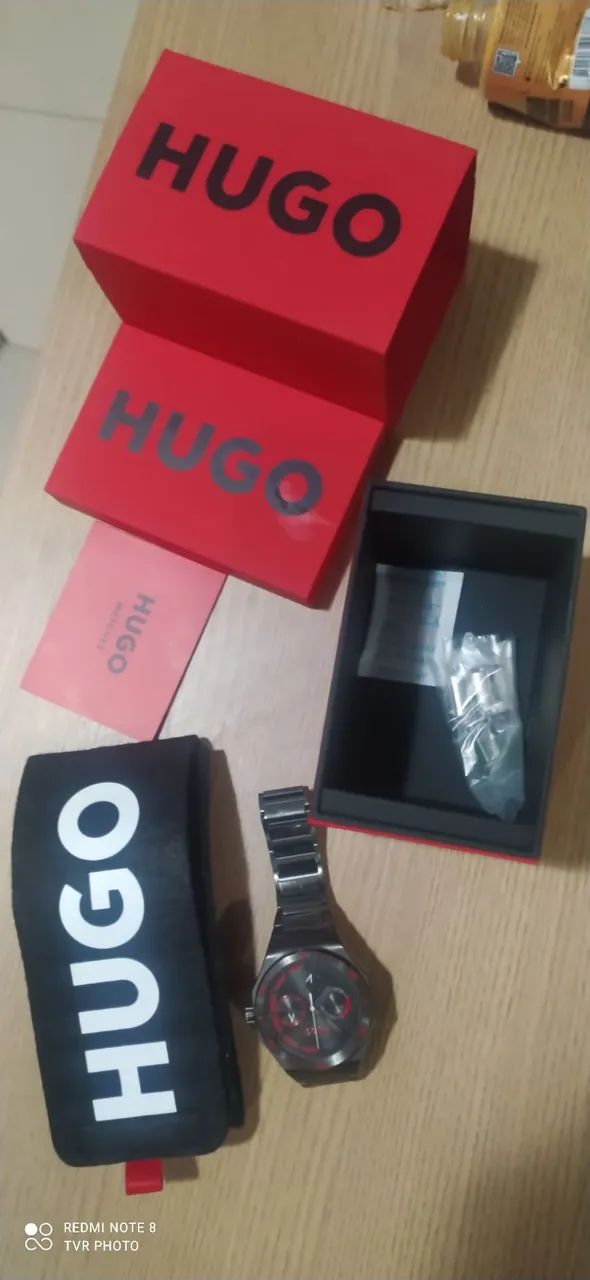 Relógio Hugo Masculino Aço Cinza 1530401 - Foto 4