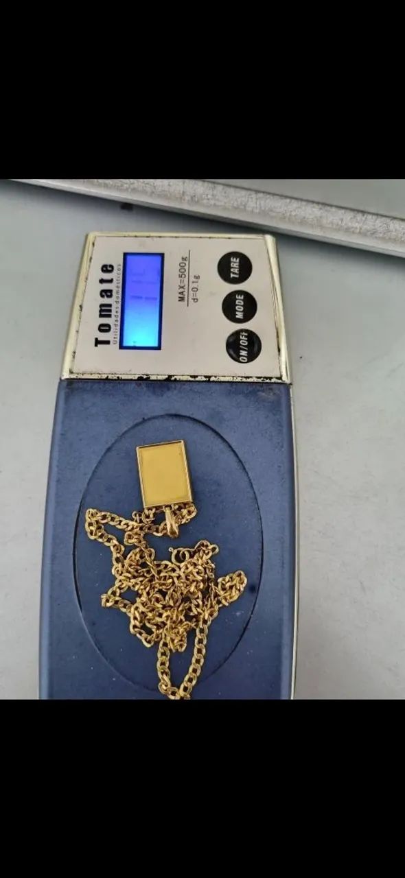 Ouro 18k cordão e pingente  - Foto 5
