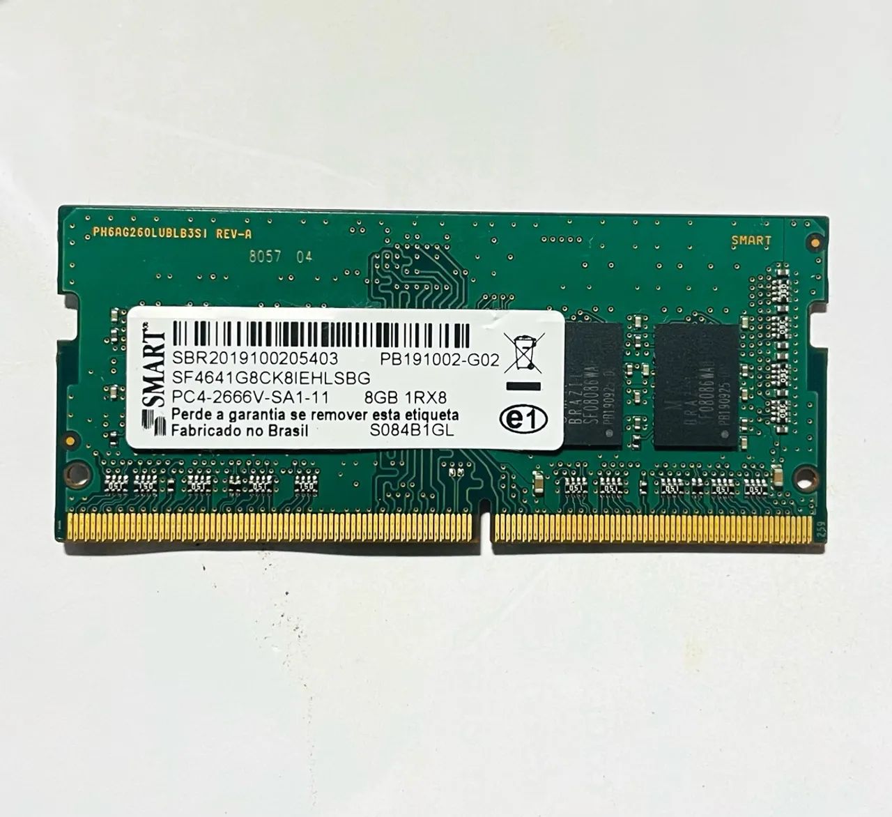Memória DDR 4 de 8 Gigas 2666v 