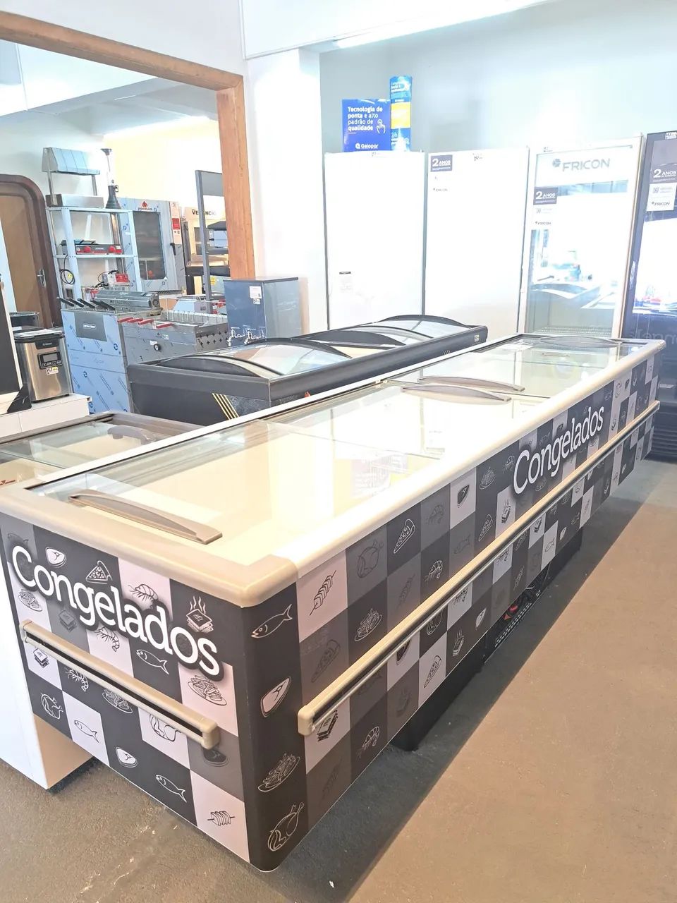 Ac ilha de congelados Freezer 3mts 
