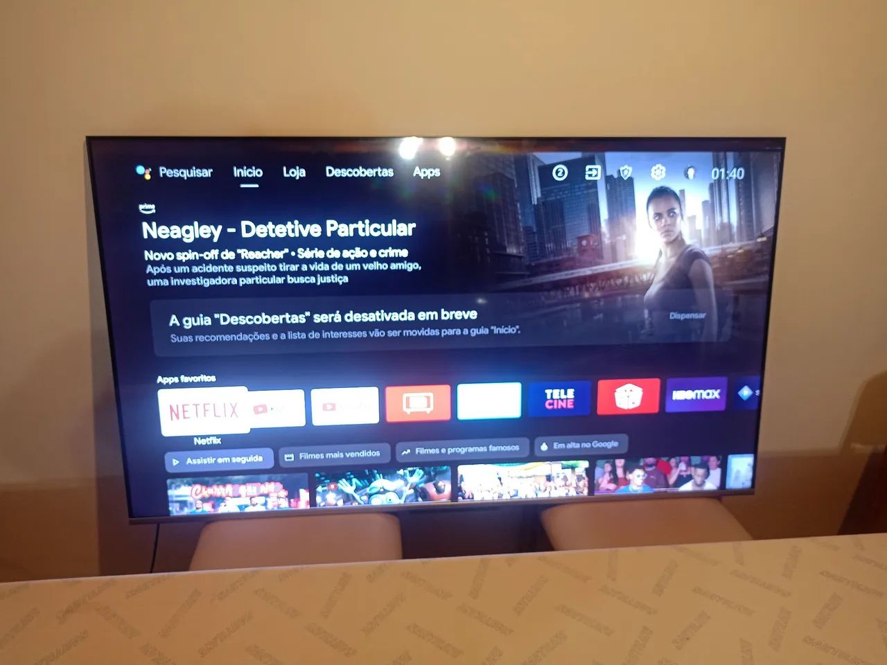 Smart 65 polegadas TCL ( pequena listra na parte de baixo e encima mas funciona normalment - Foto 3