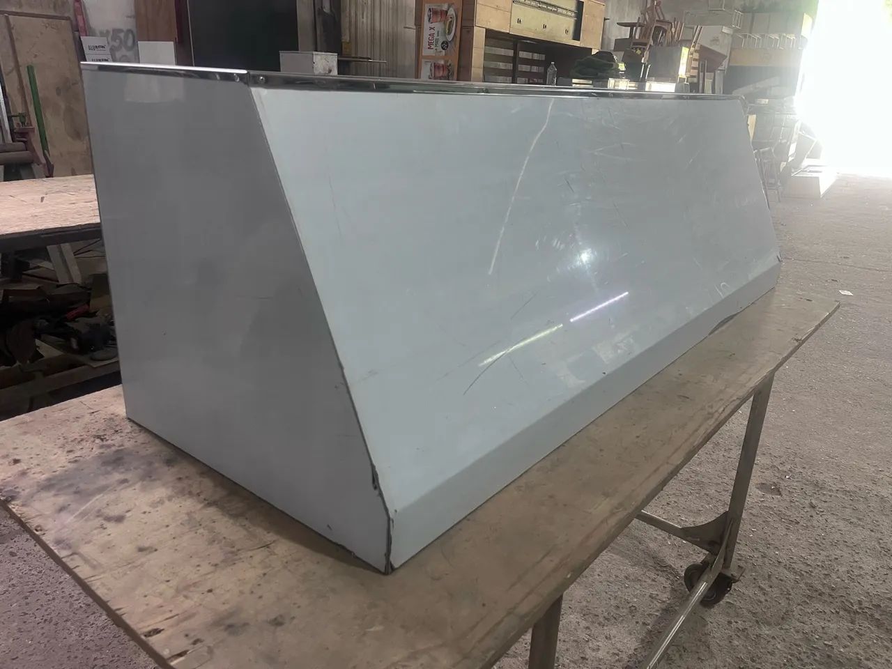 Coifa em inox nova 180x90x40