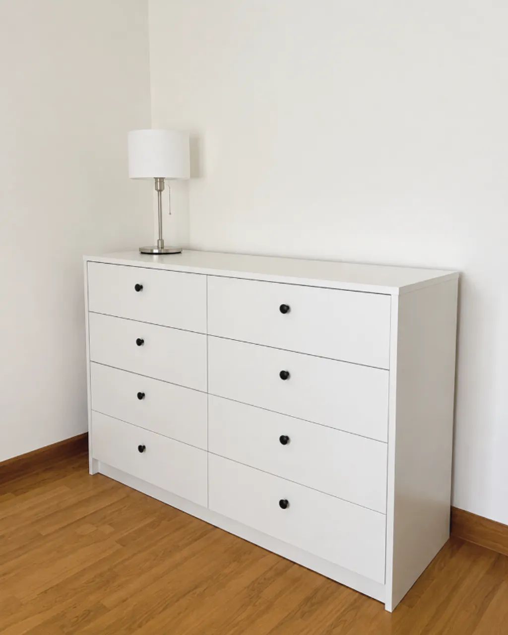 Cômoda 8 Gavetas Casal MDF Branco