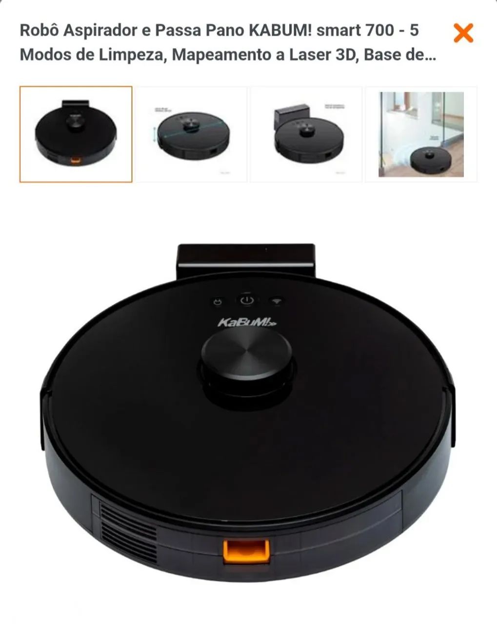 Robô aspirador Smart 700 Kabum + kit extra