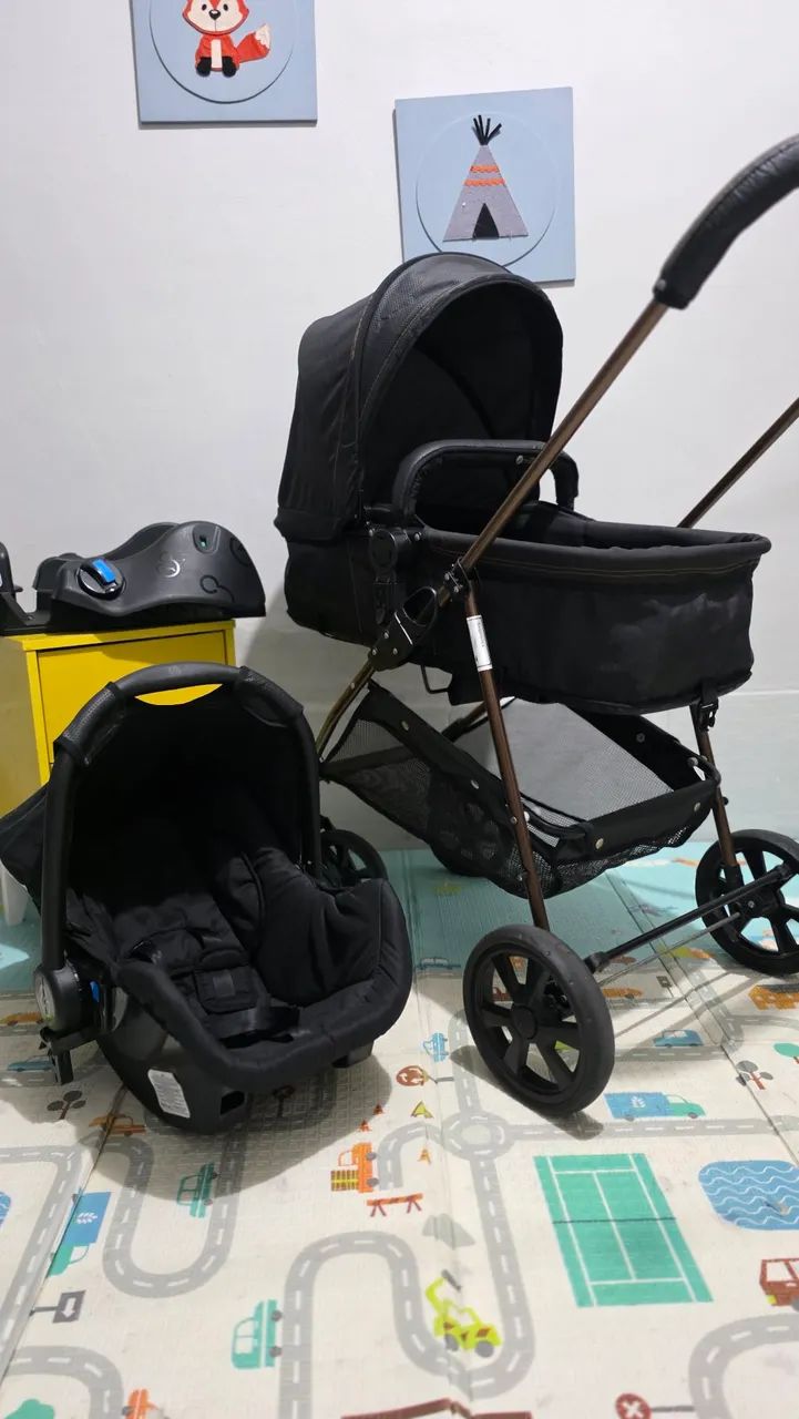 Carrinho Moisés com bebê conforto  - Foto 3