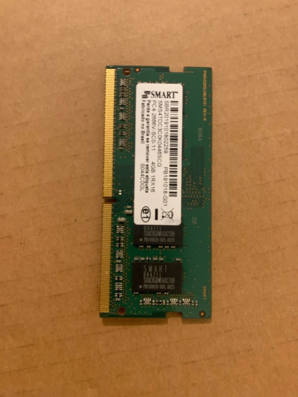 Memória RAM Notebook 4Gb 1x4 2666mhz
