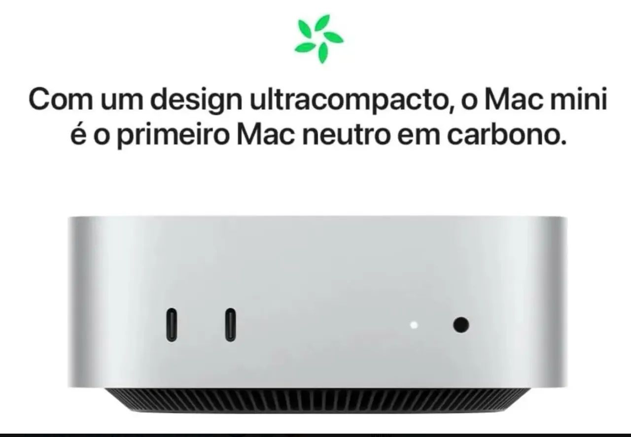 Apple Mac Mini M4 Com 16gb E 512gb Ssd Prateado - Foto 4