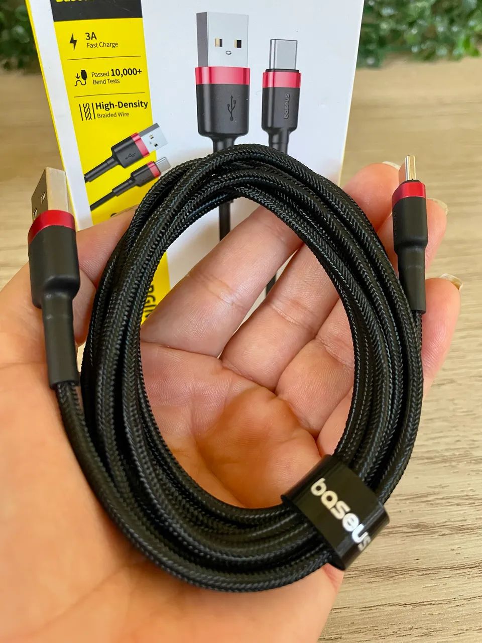 Cabo Baseus USB para tipo C  3A 2M  - Foto 5