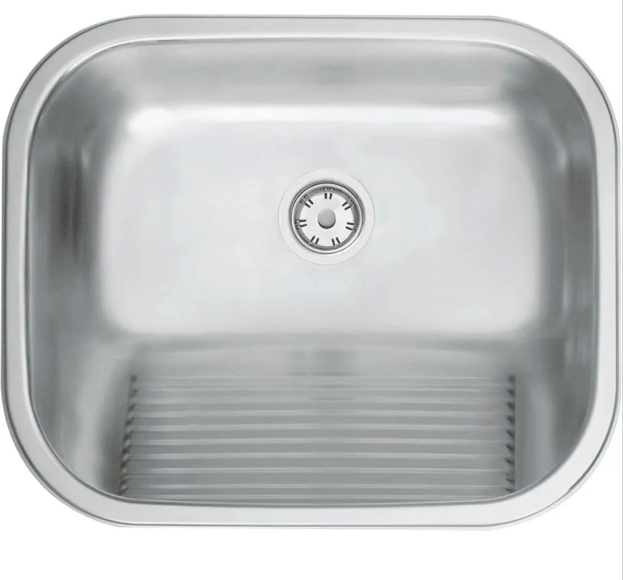 Tanque de encaixe em aço inox acetinado 50x40cm Tramontina.