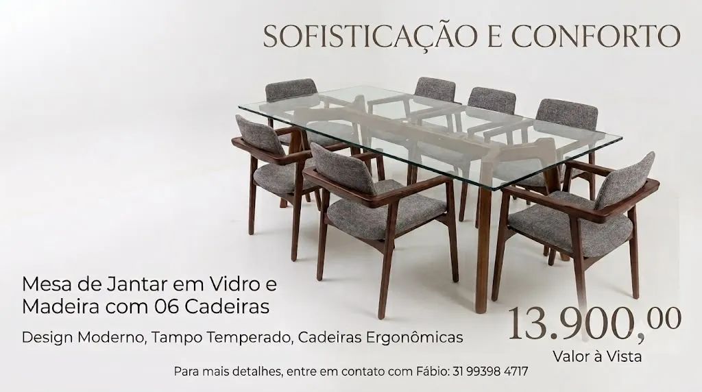 Mesa Com 06 cadeiras - Foto 4