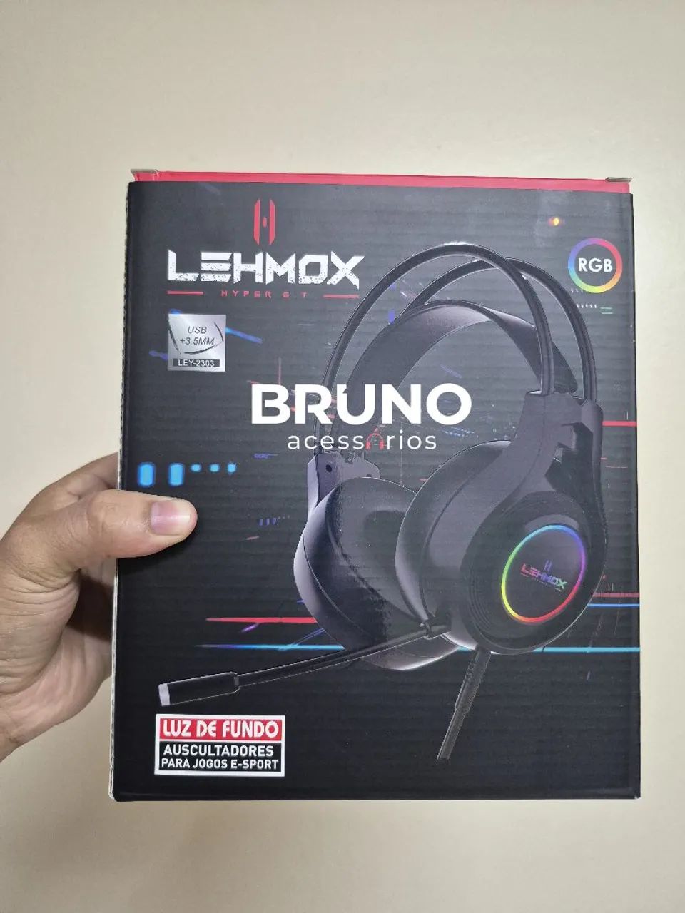 Headset Gamer lehmox led confortável com microfone  - Foto 2