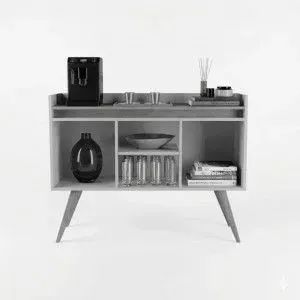 Buffet Gold Marmorizado 3 portas Mel/Marmore Branco (SUPER OFERTA) - Foto 2