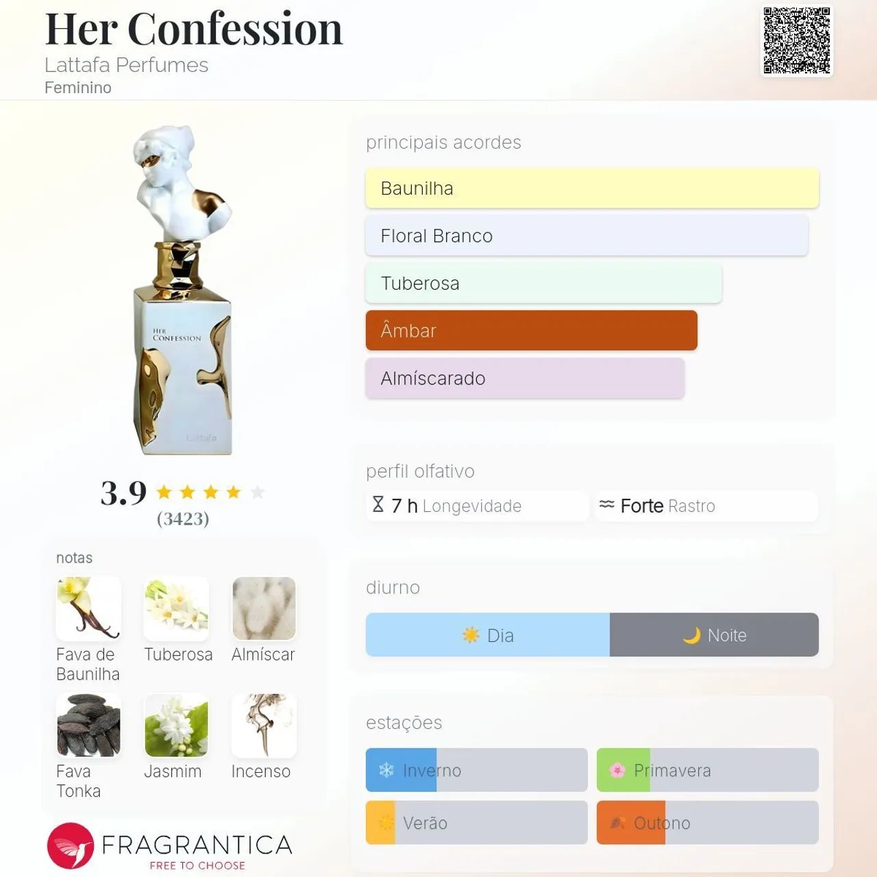 Perfume Árabe Feminino Her Confession  - Foto 4