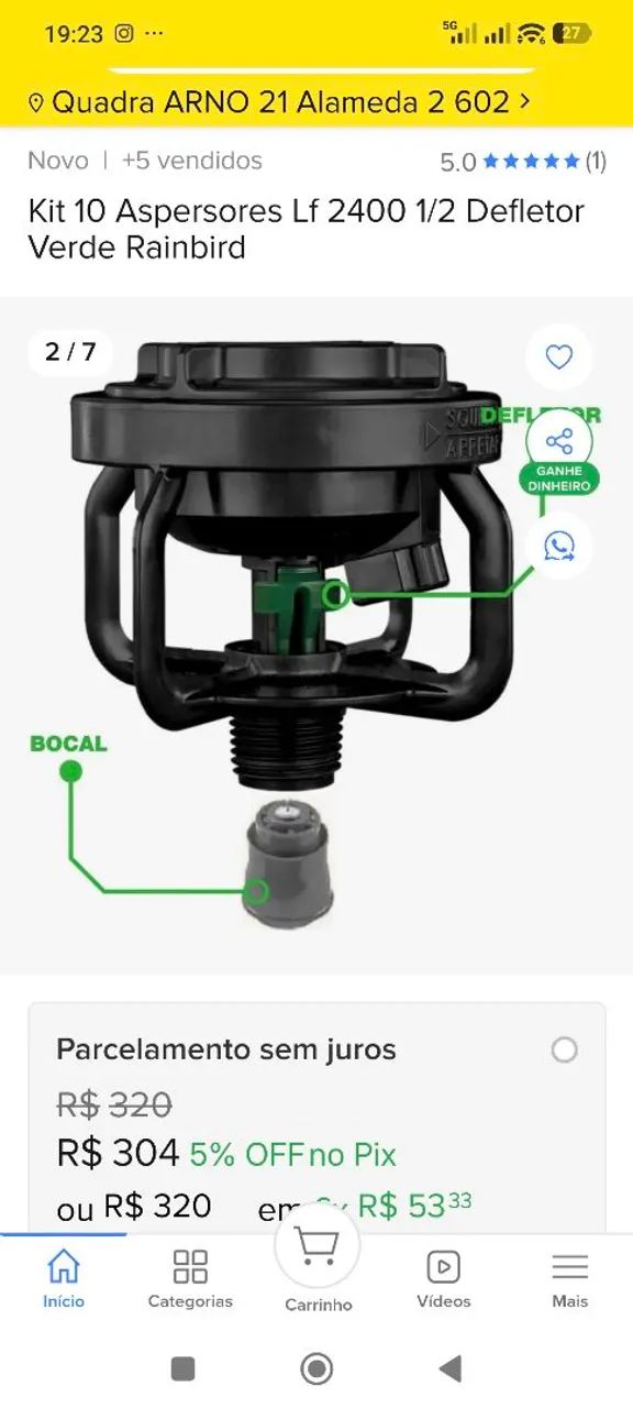 Aspersor para irrigação rainbird lf2400 e super 10 - Foto 2