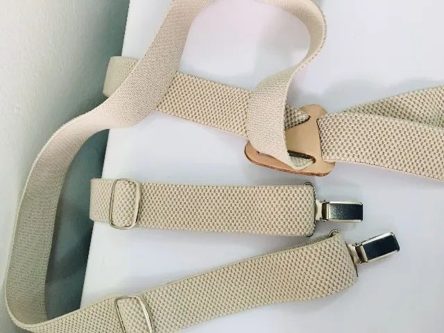 Suspensórios Fundição Progresso - beges, lindos e estilosos! - Foto 3