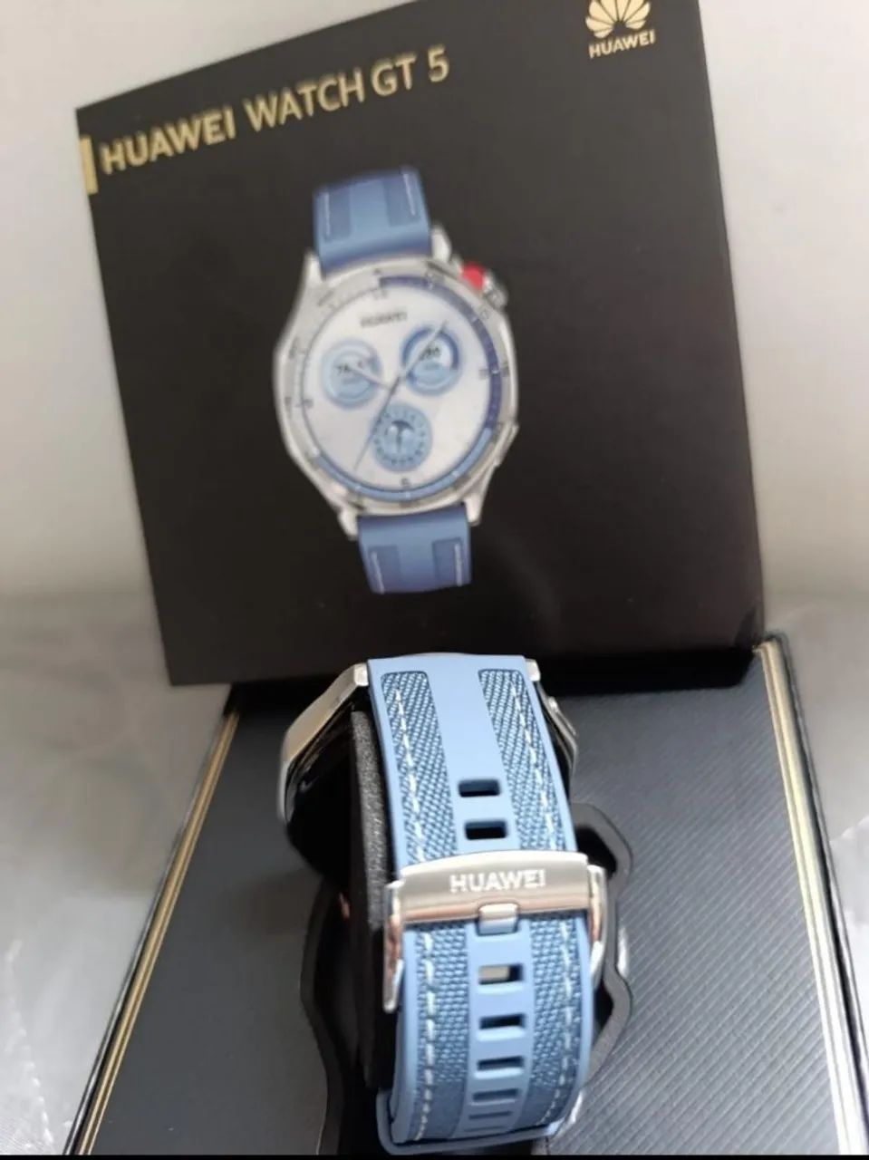 Huawei Watch GT 5 46mm Titanium BLUE com nota fiscal - Acessórios