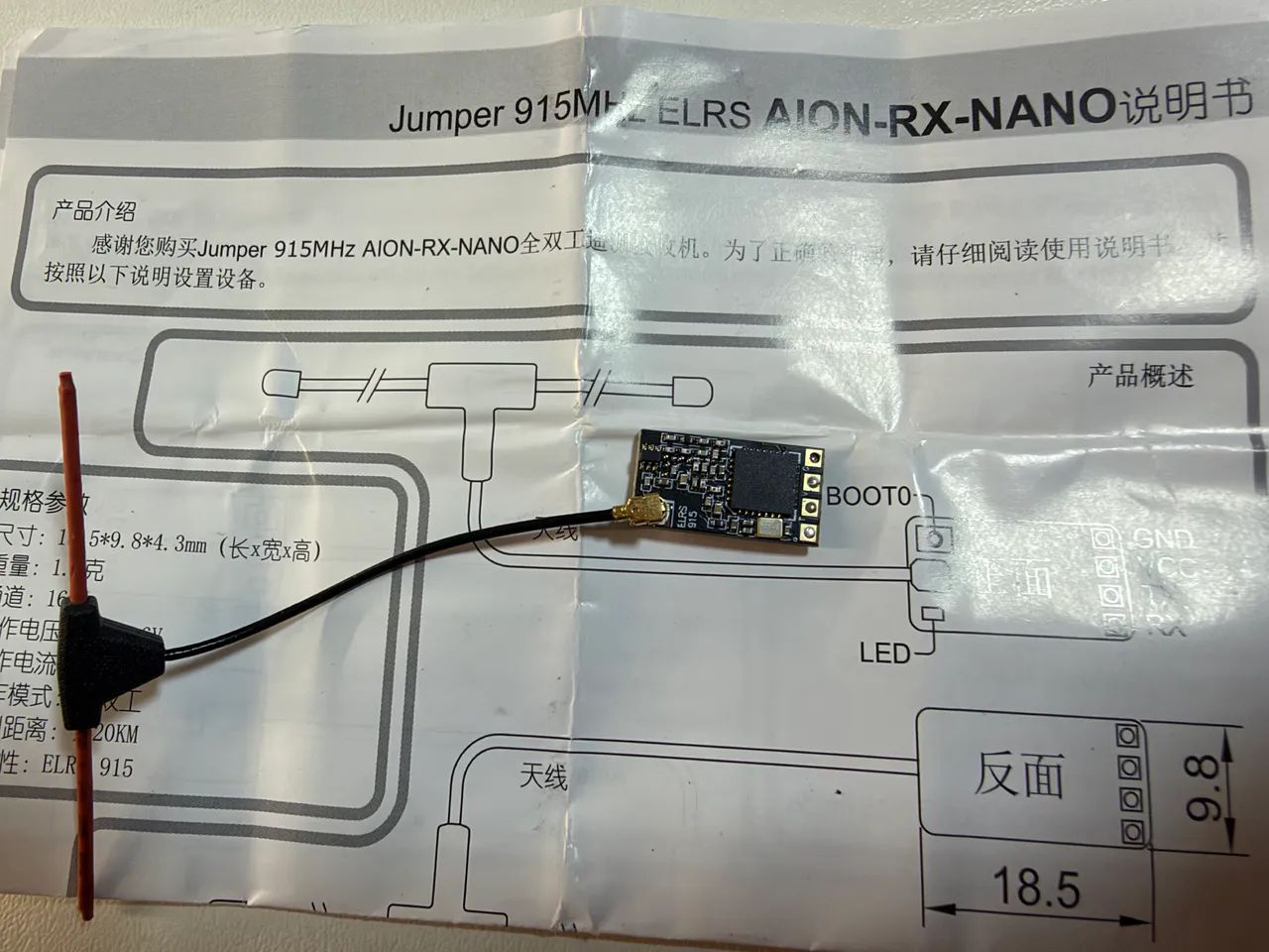 Receptor ExpressLRS Jumper 915MHz AION RX NANO FPV - Foto 4