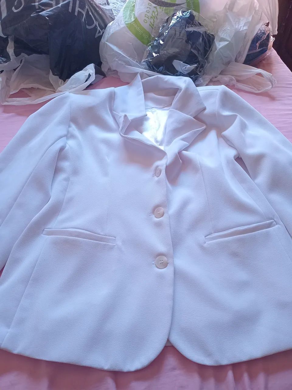 BLAZER BRANCO ,FORRADO. - Foto 3