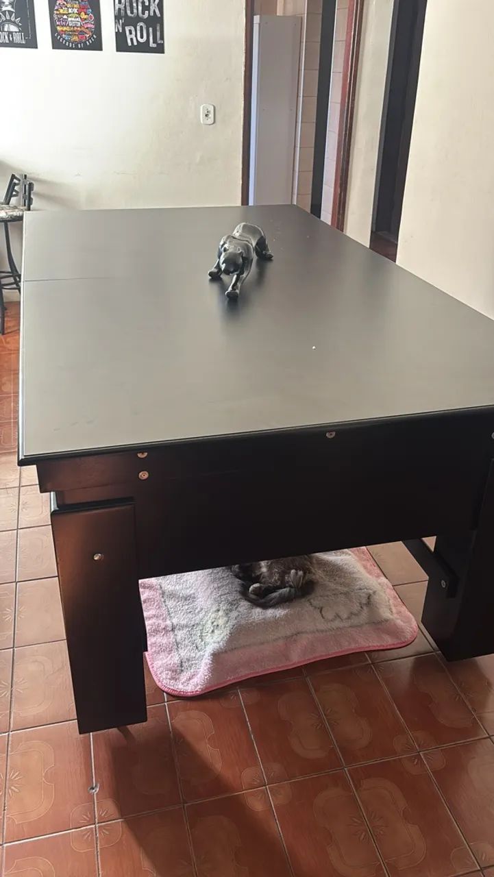 SINUCA 3 em 1: Mesa de Jantar + Sinuca + Ping Pong  - Foto 5