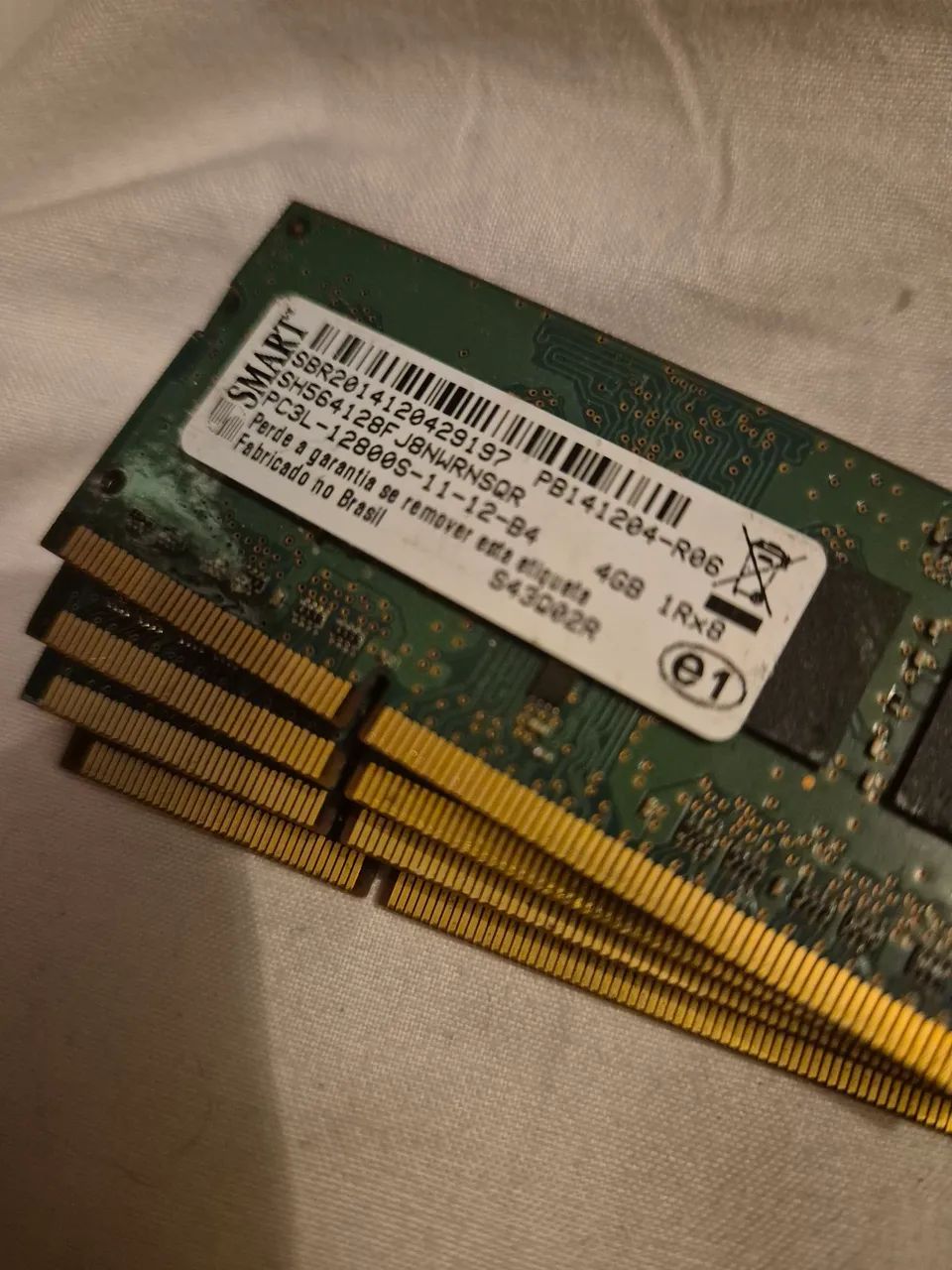 Conjunto 4 memórias ddr3 pc3 SODIMM (4x4gb - 16gb) SMART