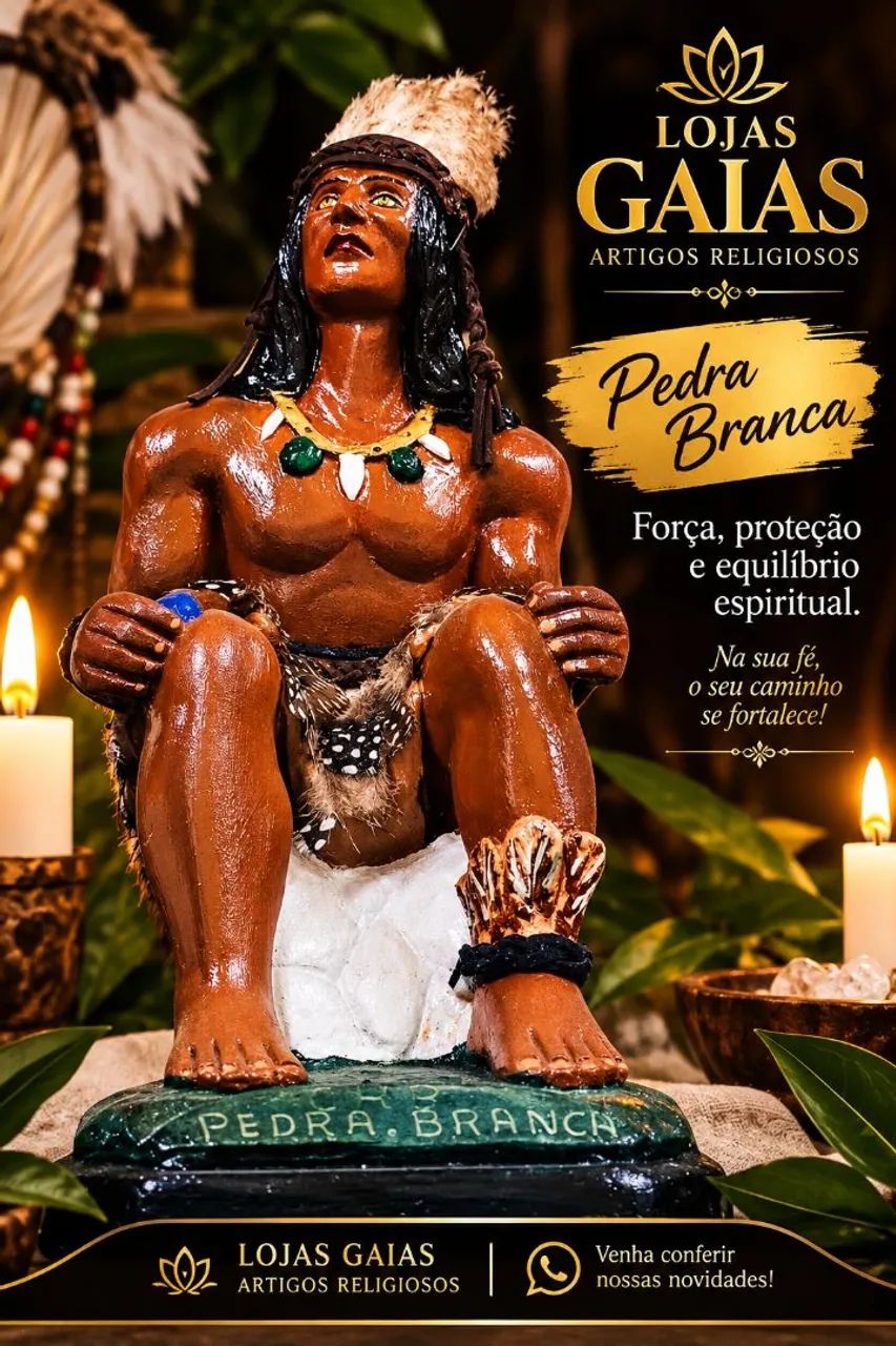 Imagem caboclo Pemba branca
