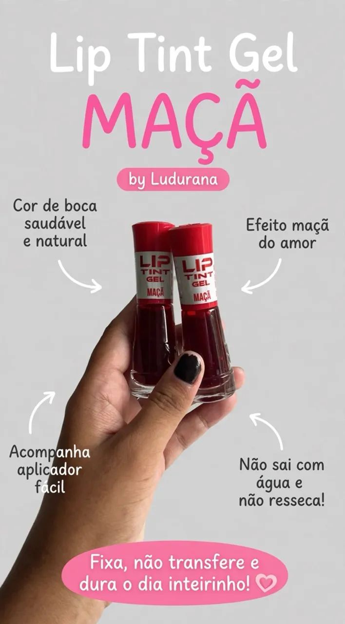 Lip Tint de Maçã - Ludurana  - Foto 4