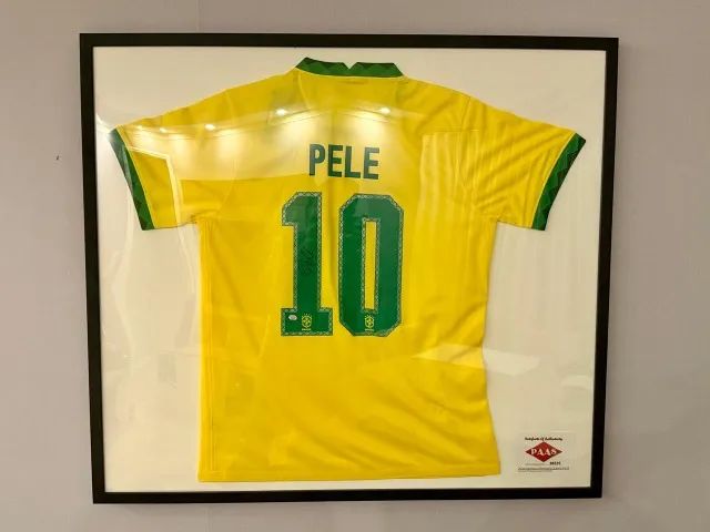 Camisa Autografada Pelé Seleção Brasileira Celebração Copa 70 Nike