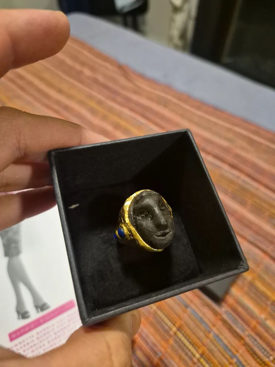Anel de Prata e banho de ouro
