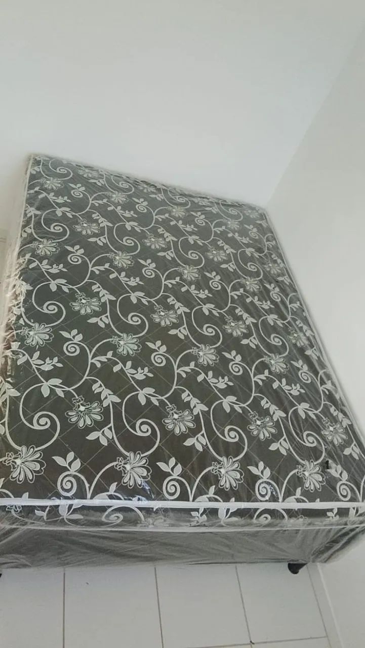Cama box casal espuma 