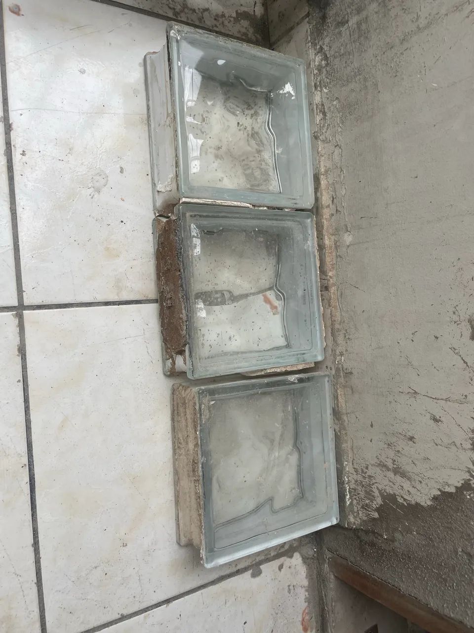 3 Tijolinhos de vidro 