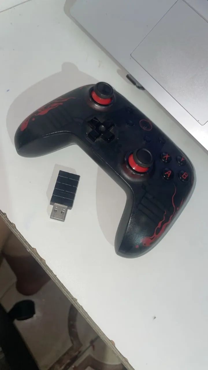Controle Gamer , funciona bluetooth ou usb sem fio