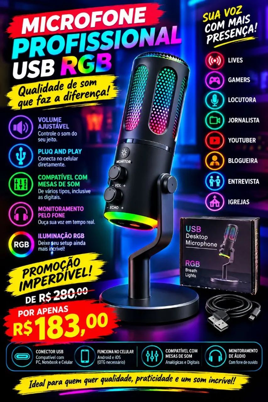 Microfone profissional 