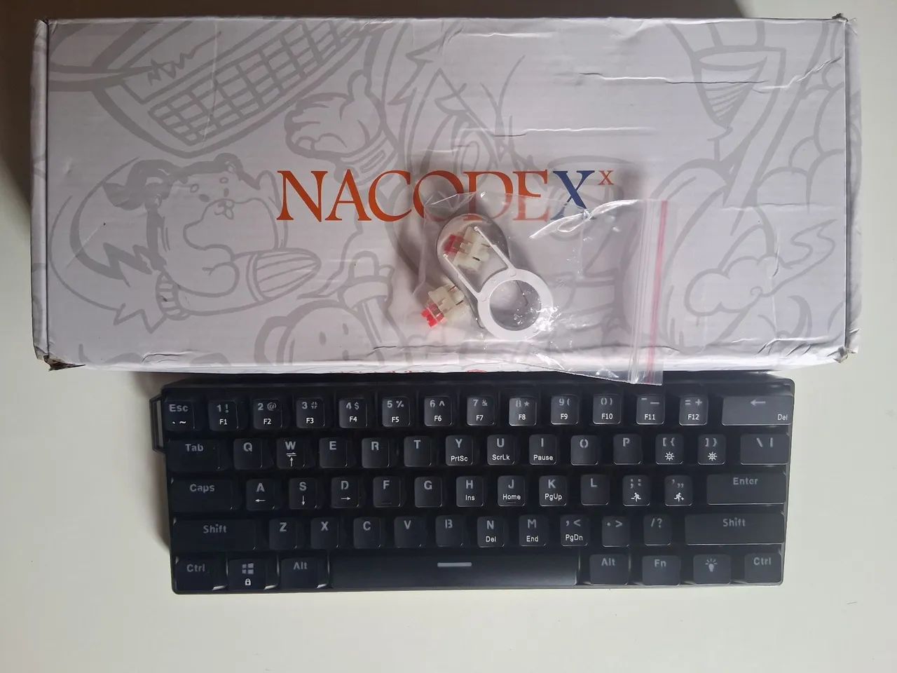 Teclado mecânico ajazz nk61 60%