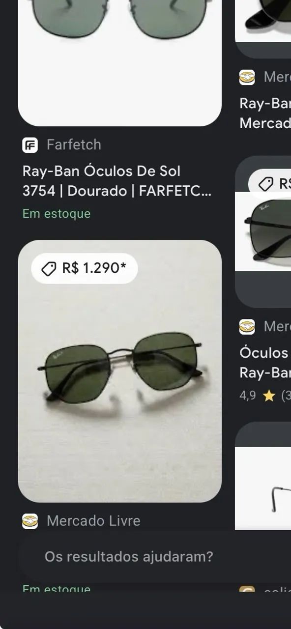 Óculos Original Ray Ban Hexagonal Flat Lenses - Foto 2