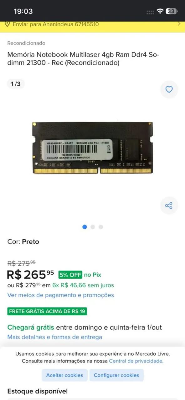 Memória ddr4